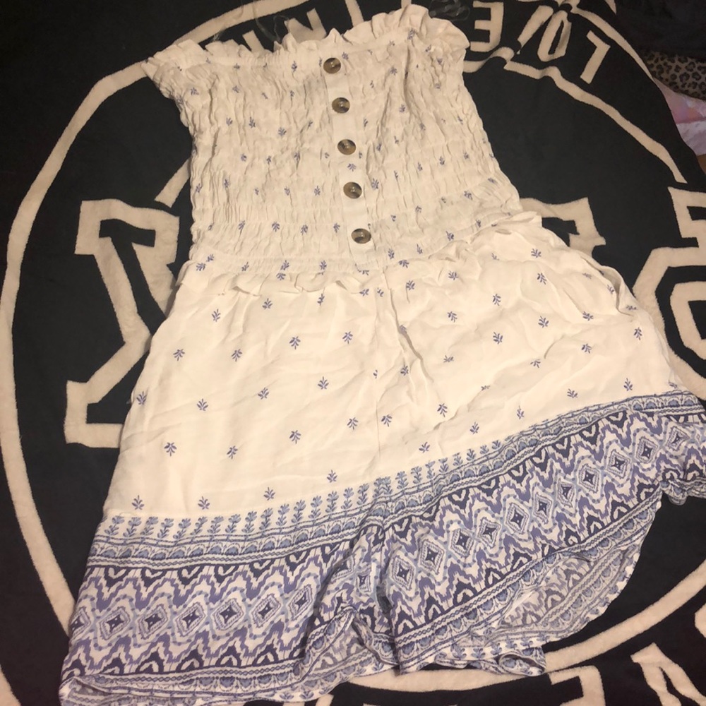 Strapless romper